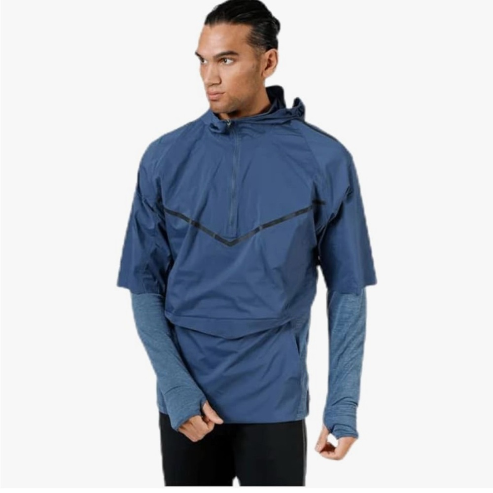 NWT Nike Therma Sphere Tech Packable Mens Running Windbreaker Hoodie Size Large